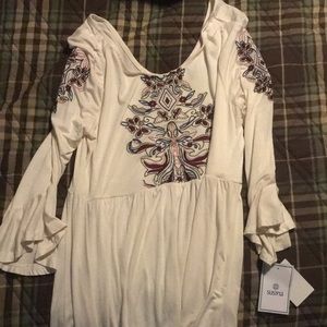 Flowy floral cream top